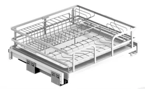 Посудосушитель в нижнюю базу  LX TALISMAN, в модуль 600 мм, цвет - белый, Soft-Close, без лотка