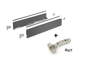 Комплект ящика AVANTECH YOU, H101, NL500, цвет - антрацит, с 4 петлями SENSYS 8645