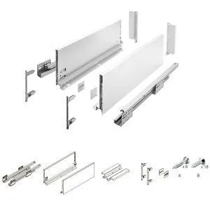 AXIS PRO, комплект высокого ящика C, 450 мм, H-168 мм, цвет - белый