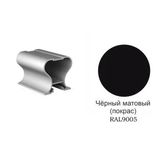 Профиль-ручка симметричная, L-2700 мм, цвет - черный муар RAL9005