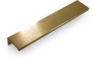 Мебельная ручка торцевая FP525-128 мм, цвет - брашированное золото